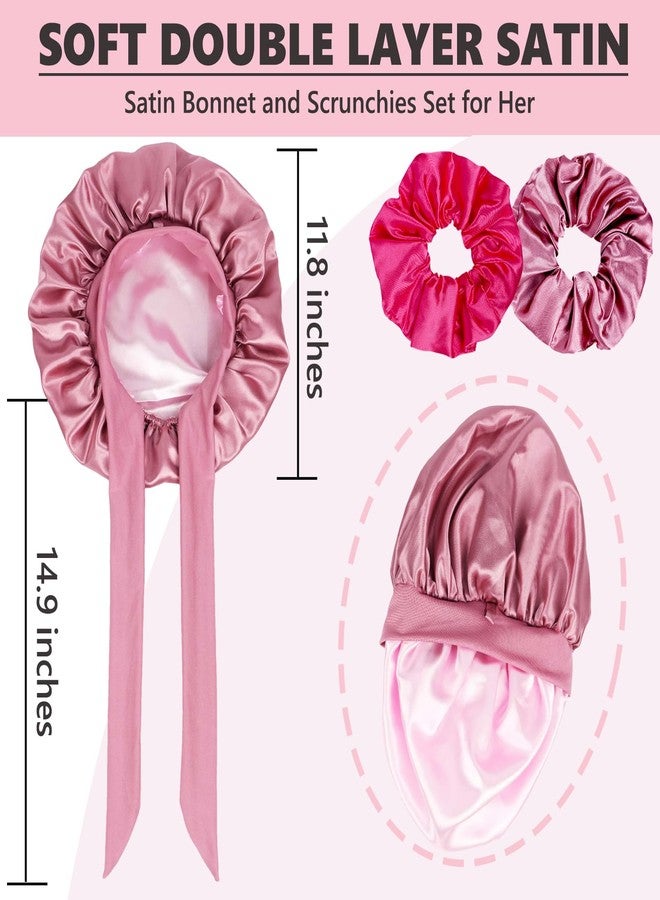 Himoswis Kids Bonnets for Girls, Silk Bonnet for Kids,Toddler Bonnet for Sleeping Rose Gold - Image 3